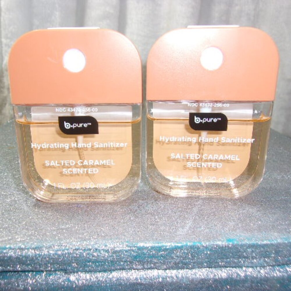 M-38 (NEW) SET OF 2 B-PURE HYDRATING HAND SANTIZER SCENT "SALTED CARAMEL"